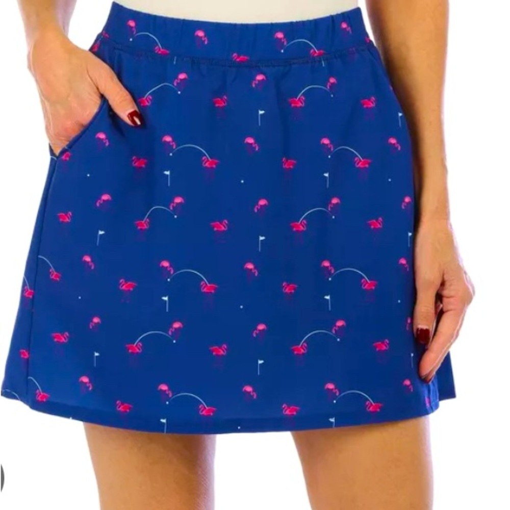 KYODAN GOLF Flamingo Printed Woven Golf Skort